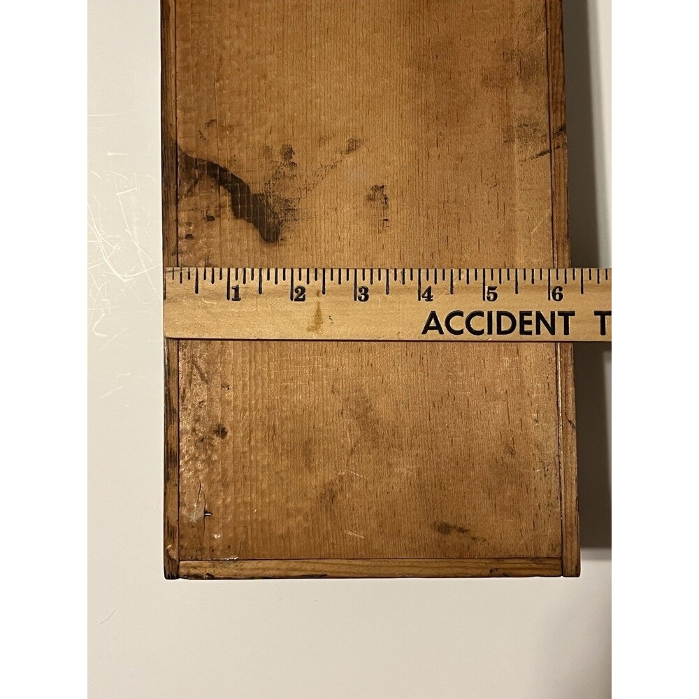 Vtg Wooden Mail Wall Shelf Rack Shelf Primitive Hanging Storage Rustic Farmhouse - Picture 8 of 9